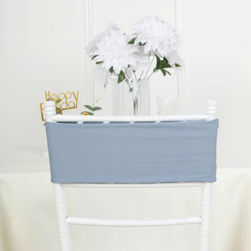 Elevate Your Event with Dusty Blue Chair Sashes