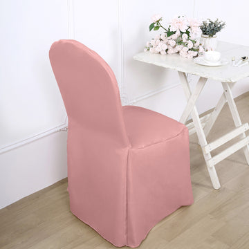 Unforgettable Occasions with the Dusty Rose Polyester Chair Cover