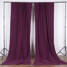 Eggplant Scuba Polyester Backdrop Drape Curtains, Inherently Flame Resistant Event Divider Panels
