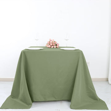Elevate Your Event with the Dusty Sage Green Seamless Square Polyester Tablecloth