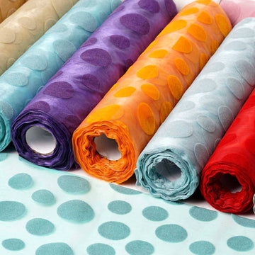 Versatile DIY Craft Fabric Roll with Velvet Dots