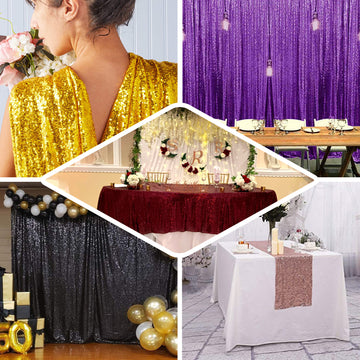 Versatile and Glamorous Black Sequin Fabric for Event Decor