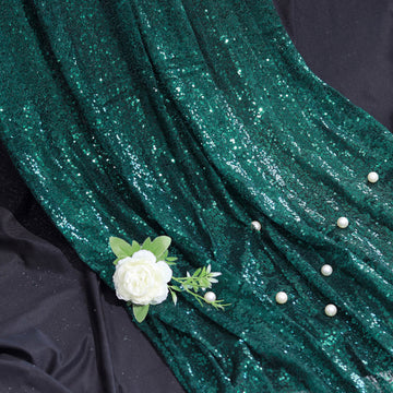 Wholesale Hunter Emerald Green Sequin Fabric Bolt