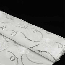54inch x 4 Yards White Iridescent Sequin Taffeta Fabric Bolt, DIY Craft Fabric Roll
