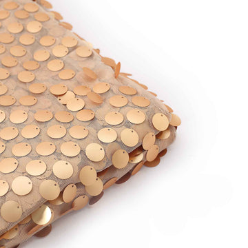 Versatile and Stylish Matte Champagne Sequin Fabric