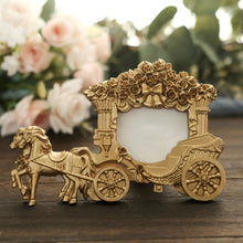 7 Inch Gold Horse Carriage Resin European Style Picture Frame Party Favors Card Place Holder