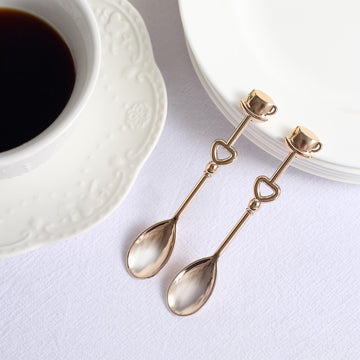 Versatile and Practical Gold Metal Coffee Spoon Set