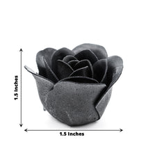 4 Pack 24 Pieces Black Rose Soap Heart Shaped Scented Party Favors With Gift Boxes & Ribbon