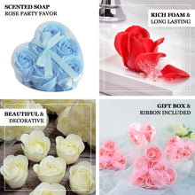 Heart Shaped Scented Soap In Coral Gift Boxes With Ribbon