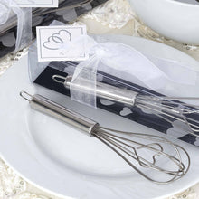 Stainless Steel Heart Shaped Whisk With Free Gift Box Ribbon & Thank You Tag Party Favor