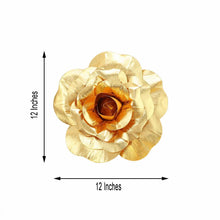 Floral backdrop décor - Foam gold flower with measurements of 12 inches
