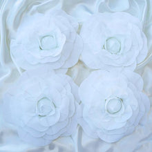 4 Pack | 12inch Large White Real Touch Artificial Foam DIY Craft Roses