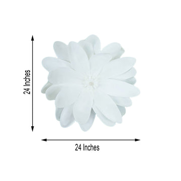 Create Stunning Wedding Decor with White Life-Like Soft Foam Dahlia Flower Heads