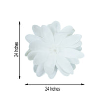 Floral Backdrop Décor - Foam White Dahlia Flower - 24 inches in diameter