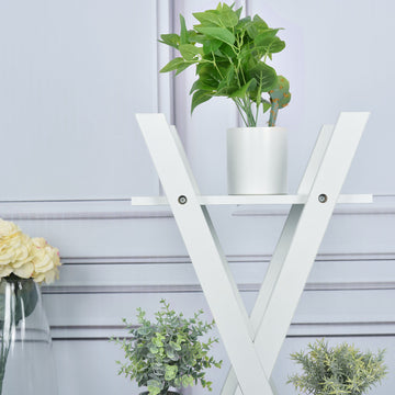 Versatile and Durable X-Frame Display Shelf for Event Decor