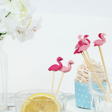 Add a Tropical Twist to Your Event with Fuchsia Flamingo Party Picks