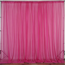 Fuchsia Fire Retardant Sheer Organza Drape Curtain Panel Backdrops With Rod Pockets#whtbkgd