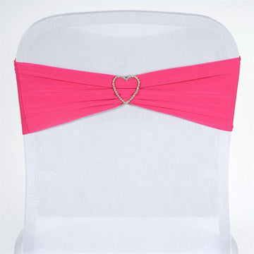 Add Elegance to Your Event with Fuchsia Spandex Chair Sashes