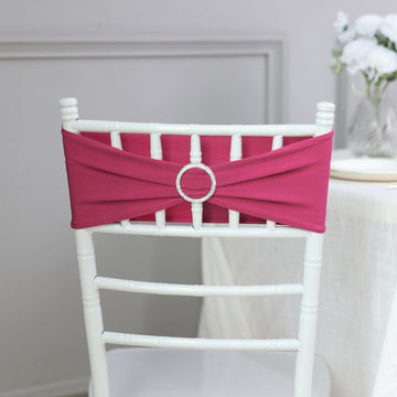 Transform Your Chairs with Fuchsia Spandex Stretch Chair Sashes