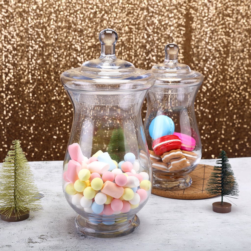 Big glass container for candy confetti