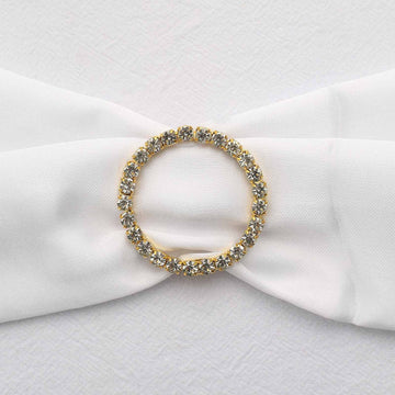 Add Glamour to Your Event with the Gold Rhinestone Chair Sash Buckle