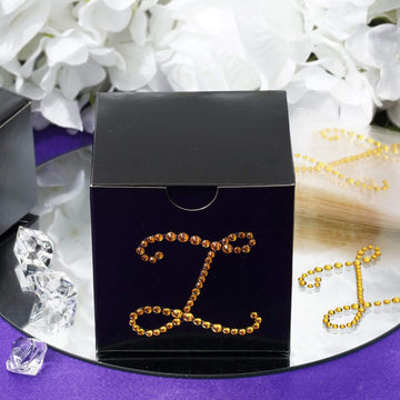 Add a Touch of Elegance with Gold Rhinestone Monogram Letter 'L' Jewel Sticker