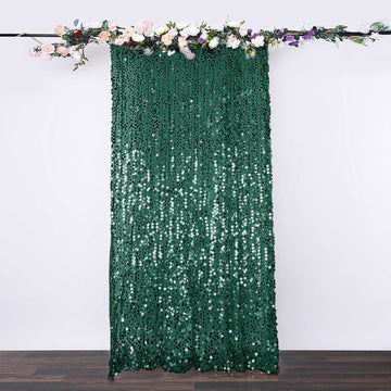 Impress Your Guests with the Sparkly Hunter Emerald Green Payette Sequin Event Backdrop