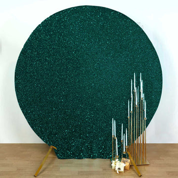 Add a Touch of Elegance with the Hunter Emerald Green Metallic Shimmer Tinsel Spandex Party Photo Backdrop