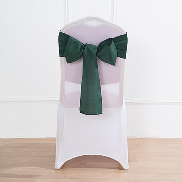 Enhance Your Event Decor with Hunter Emerald Green Polyester Chair Sashes