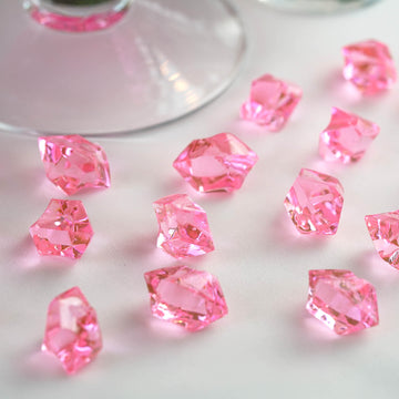 Beautiful Pink Acrylic Crystals for DIY Crafts