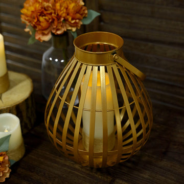A Must-Have Gold Metal Lantern for Every Event and Home Decor