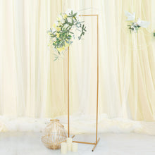 Gold Rectangular 5.5 Feet Slim Metal Floral Frame Backdrop Stand