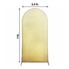 Champagne Shimmer Tinsel Spandex Arch Covers
