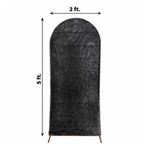 Black Shimmer Tinsel Spandex Arch Covers