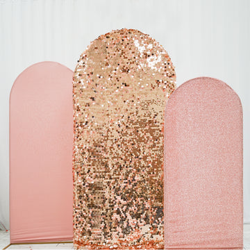 Add a Touch of Elegance with Rose Gold Backdrop Stand Covers
