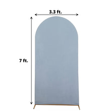 Spandex Dusty Blue Round Top Double-sided Arch Covers