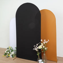 Matte Black Spandex Arch Cover For Round Top Backdrop Stand 7 Feet