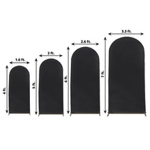 Black Spandex Round Top Chiara Backdrop Stand Cover Arch Covers with Measurements