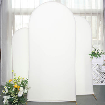 Premium Quality Matte Ivory Spandex Arch Covers for Unforgettable Events