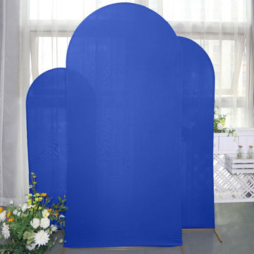 Versatile and Stylish Matte Royal Blue Spandex Fitted Arch Covers