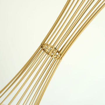 Versatile and Elegant Gold Hourglass Open Frame Pedestal Prop
