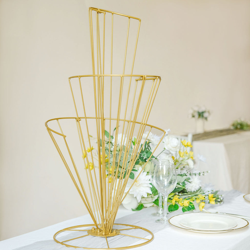 Gold Metallic Centerpieces Wholesale Floral Stand Wedding Flower