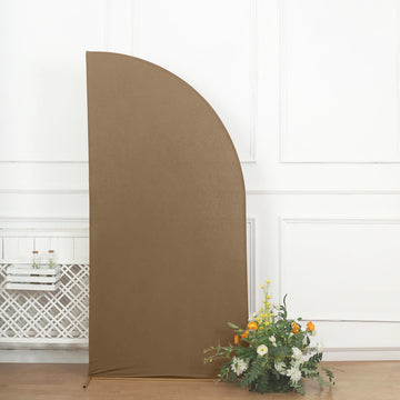 Elegant Matte Taupe Wedding Arch Cover