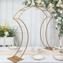 38 Inch Metal Gold Floral Arch Curvy Table Centerpiece Stand