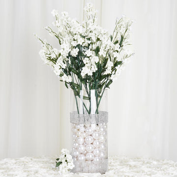 Elegant Ivory Silk Baby's Breath Flower Bushes for Stunning Event Décor