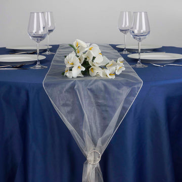 Create a Timeless Look with Ivory Sheer Organza Table Runners