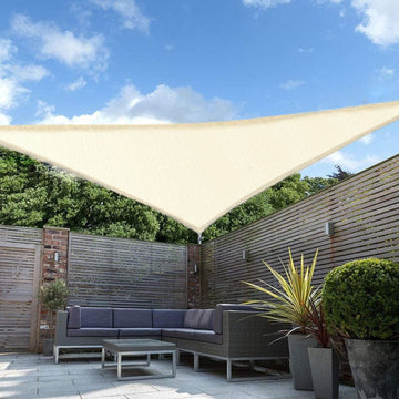 Experience the Ivory Triangular Patio Canopy in Style