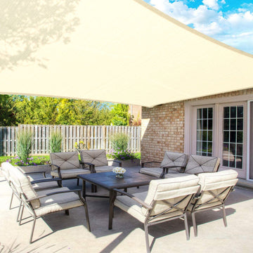 Experience the Ivory Sun Shade Sail for Ultimate Sun Protection