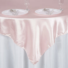 Square Table Overlay 60 Inch x 60 Inch In Blush Rose Gold Satin Seamless#whtbkgd