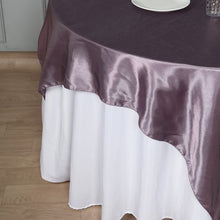 60 Inch x 60 Inch Table Overlay Violet Amethyst Seamless Square Satin Fabric